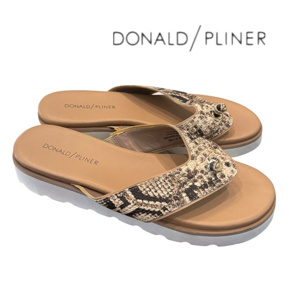 Donald J. Pliner Laura Women's Snake Print Sandals 8 - Picture 2 of 7